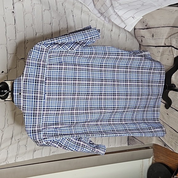 Nordstrom Men's Shop Plaid Short Sleeve Button Down Shirt Size Large regular fit - Picture 5 of 7